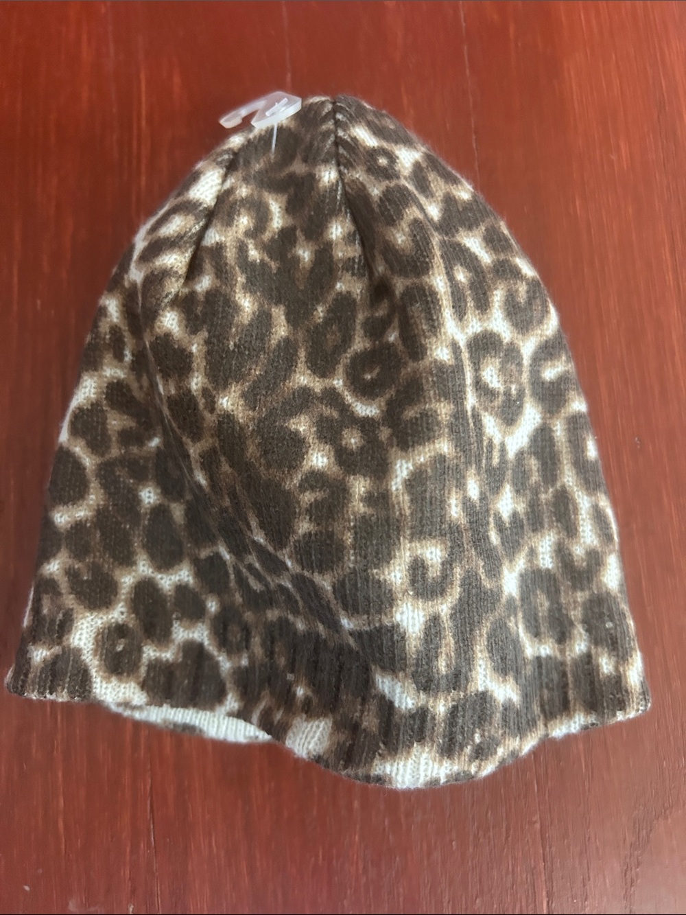 The Children's Place Leopard Print Knit Hat - Brown & Cream